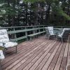 Outdoor deck with patio set
